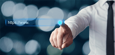 Businessman on Search Engine